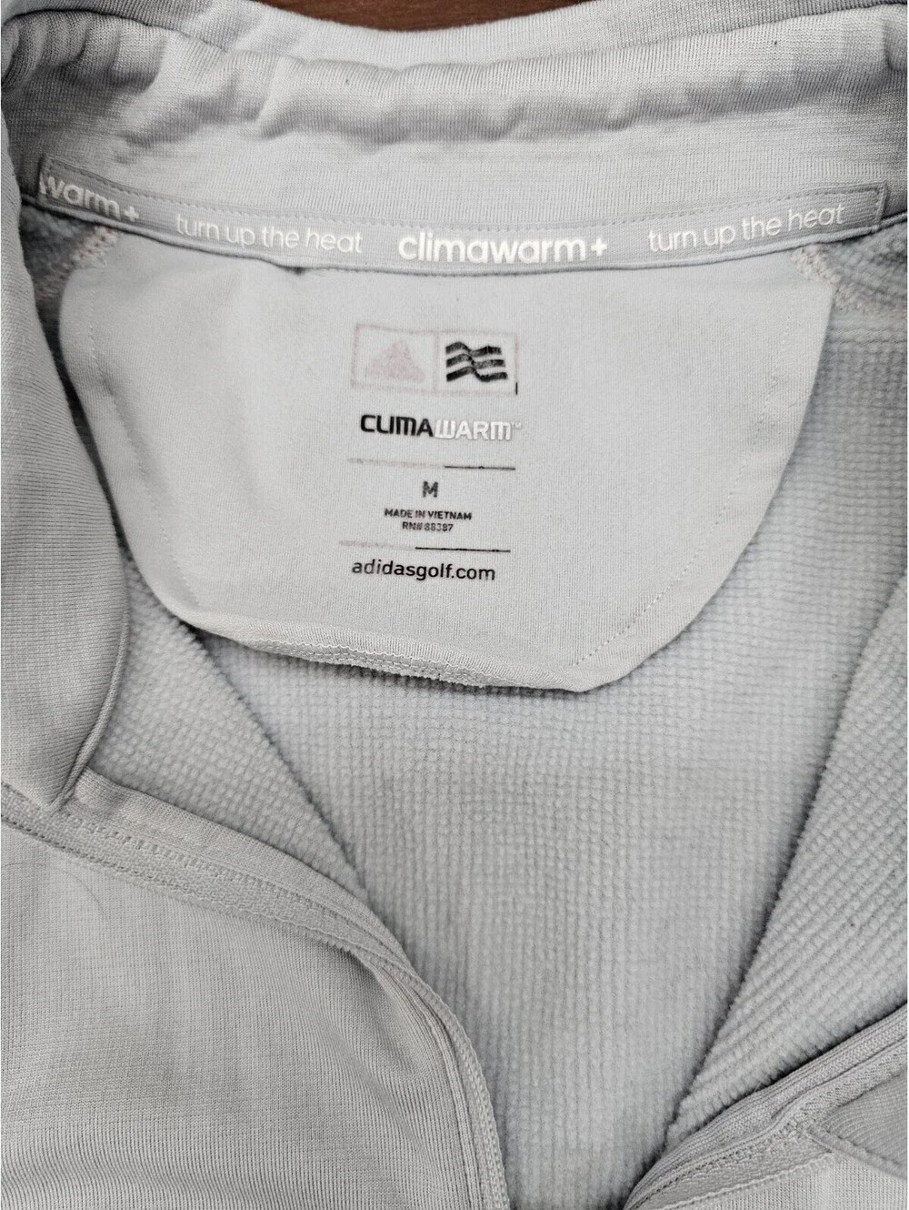 Adidas ClimaWarm+ Men Gray Full-Zip Hoodie Sweatshirt Medium Gorpcore Athleisure